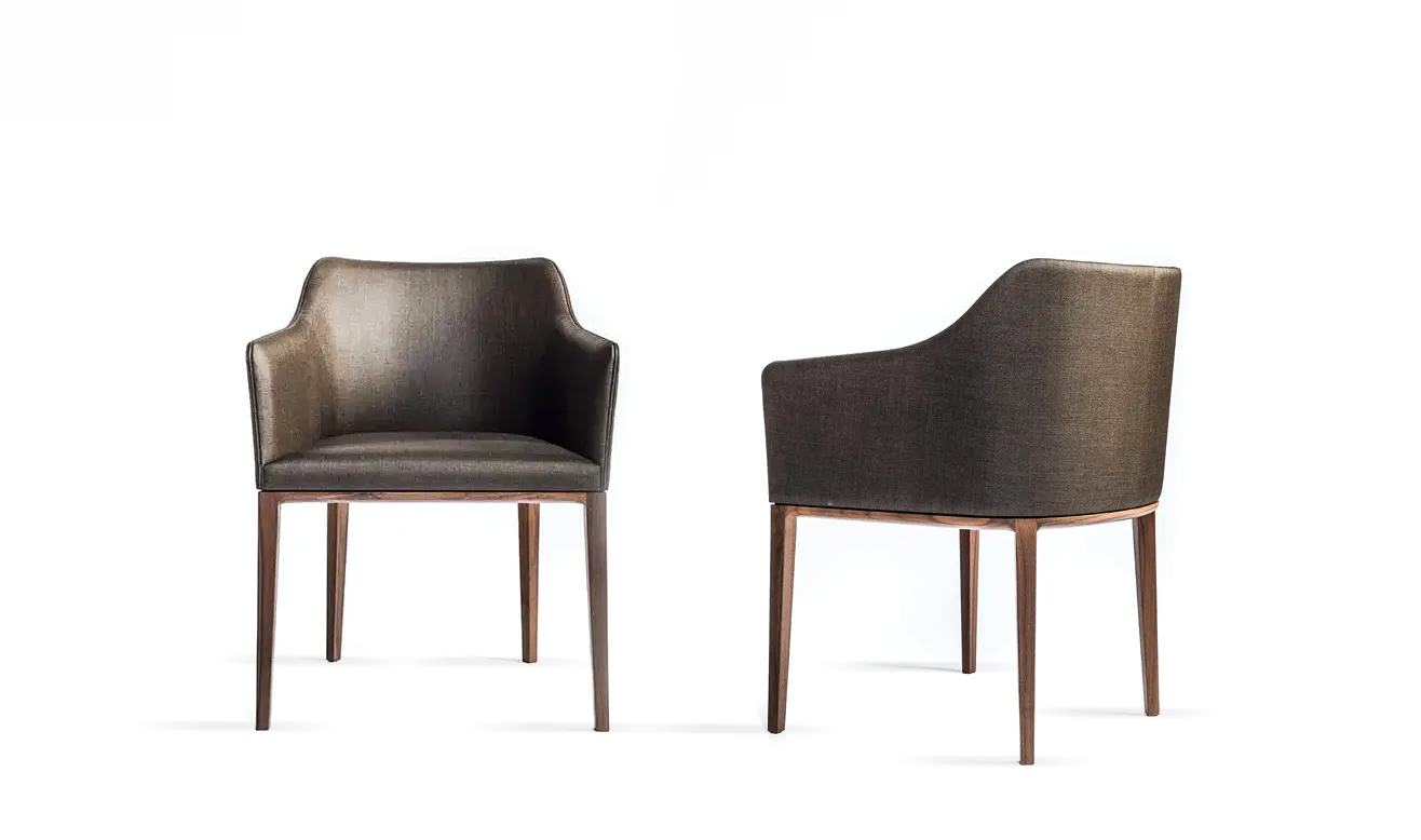 Swing wood back lounge chair, Swing upholstered lounge chair