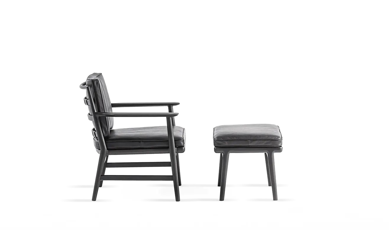 The sensual ladder back ottoman